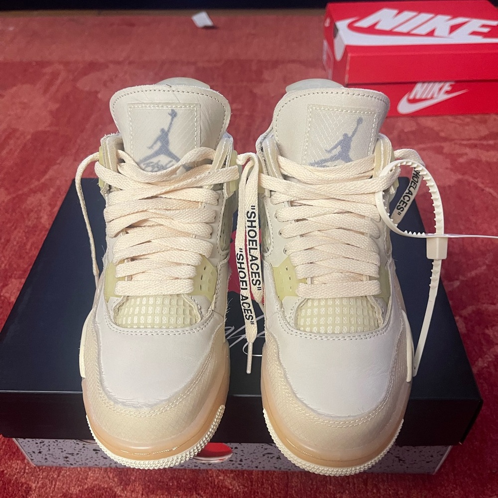 Off-White x Wmns Air Jordan 4 Retro SP 'Sail'. - Picture 6 of 15